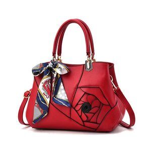 7162 Soft Synthetic PU Leather Simple Fashion Diagonal Tote Satchel